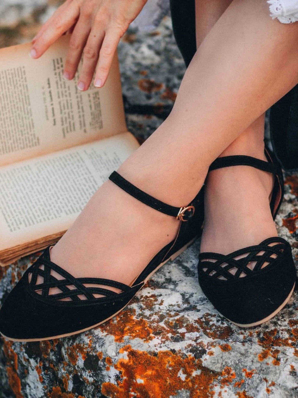 Charlie Stone Serpente V2 Black Suede Vintage Flats EU 38 / US 7.5